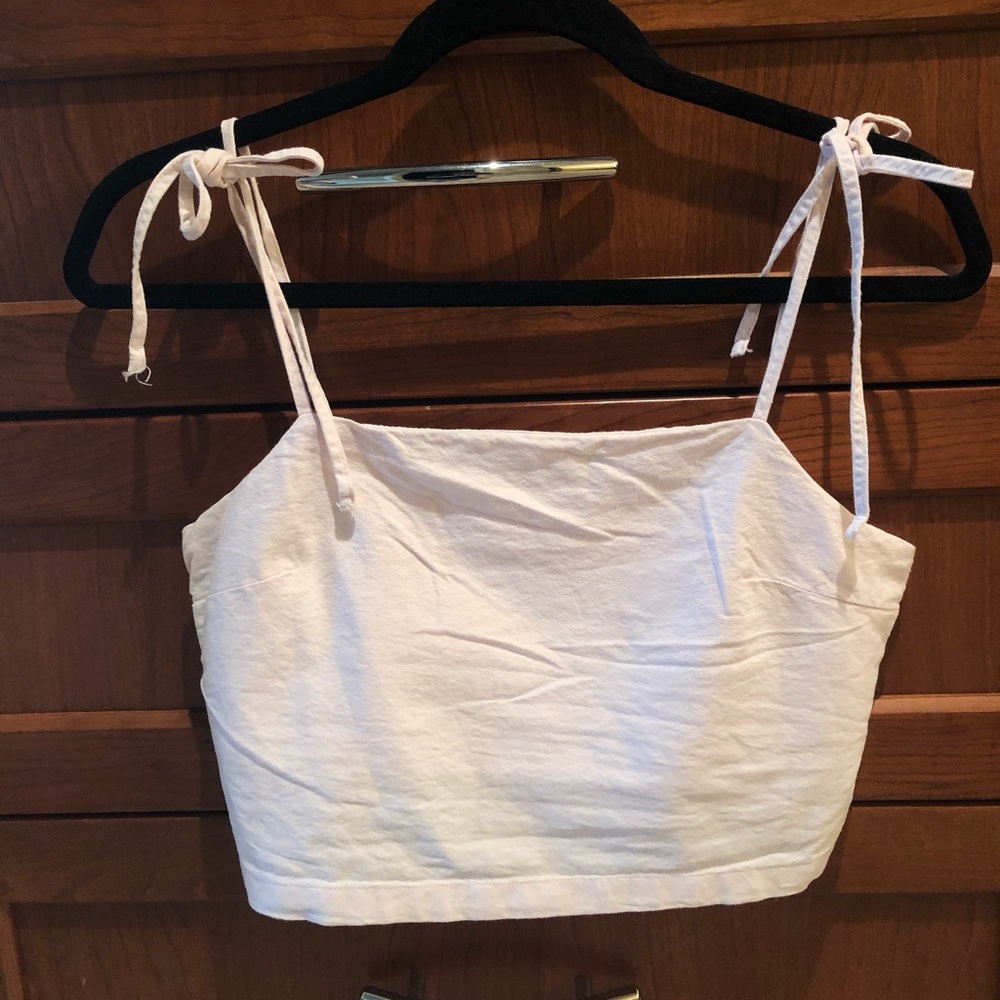 Brandy melville light pink cropped tie  tank